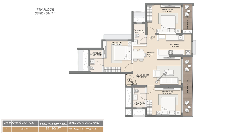 Arkade-Vistas-Floor-Plan-3-BHK-861-Sqft